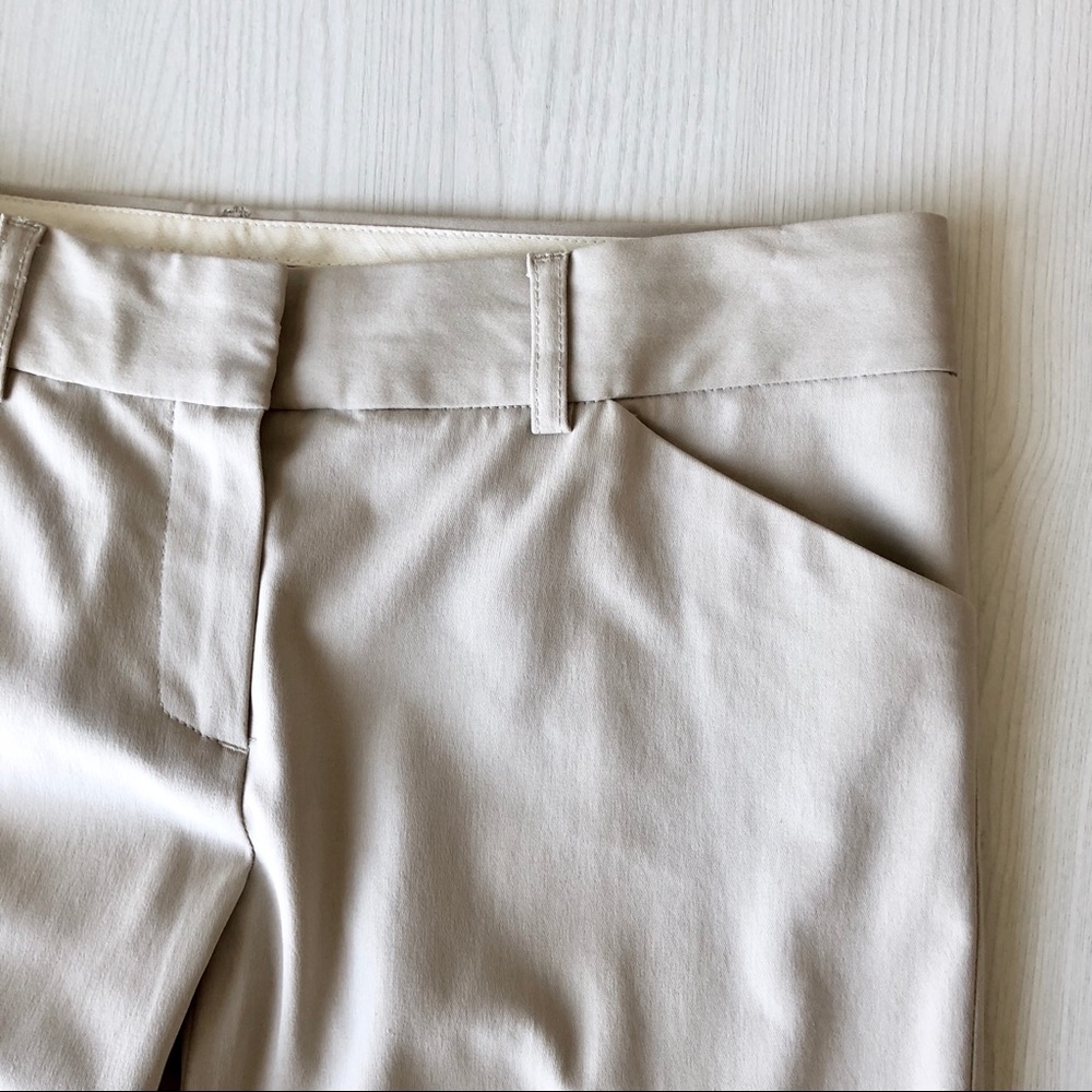 Theory Tan Cotton Trousers - Work Suit Dress Pants